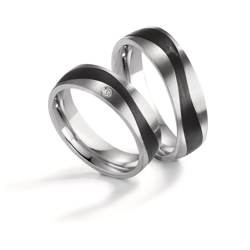 Wedding Ring Stainless steel, Carbon