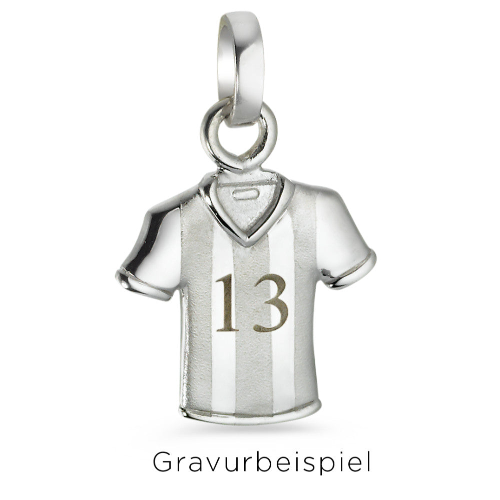 Pendant Silver Rhodium plated Football