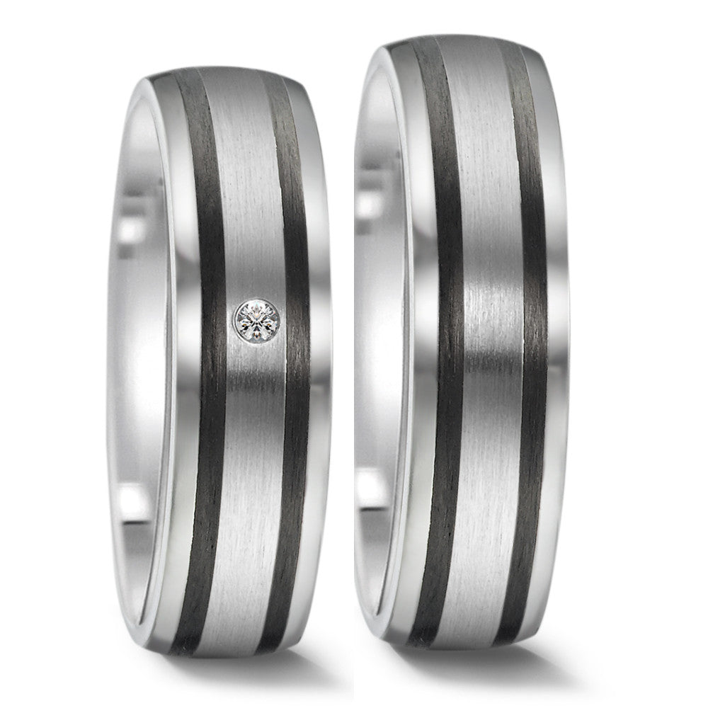 Wedding Ring Stainless steel, Carbon