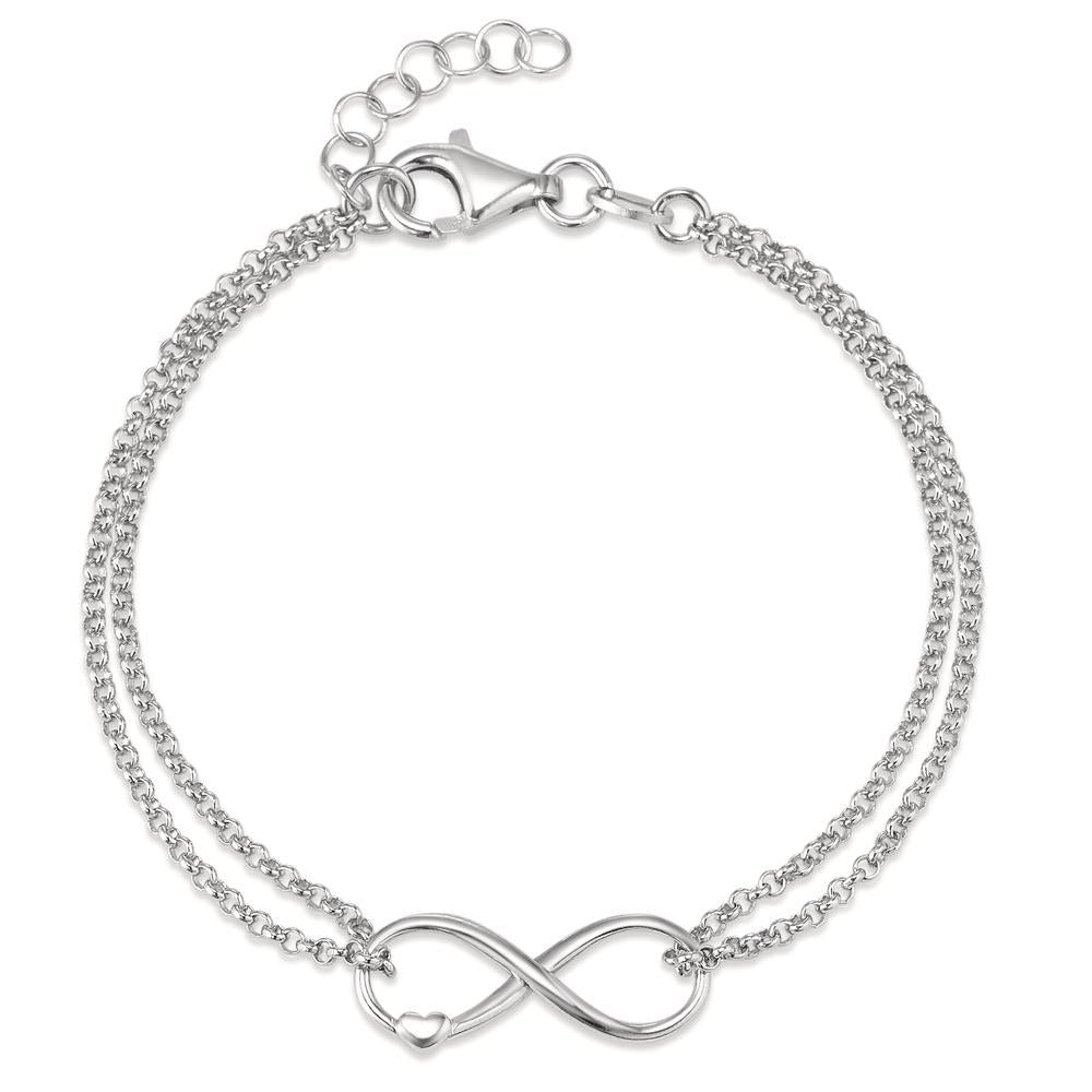 Bracelet Silver Rhodium plated Infinity 16-18 cm