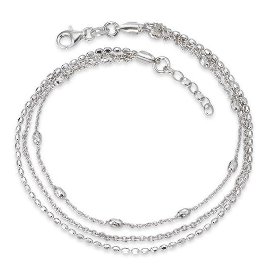 Anklet Silver Rhodium plated 23-25 cm