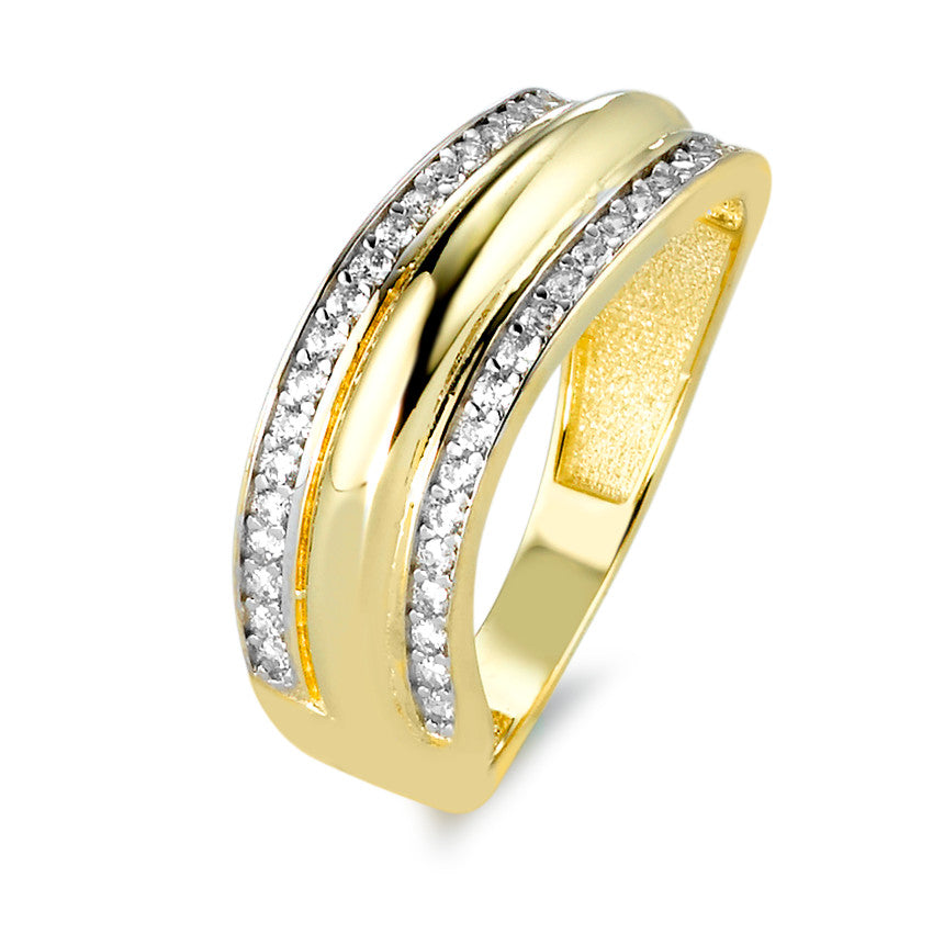 Ring 9k Yellow Gold Zirconia 46 Stones