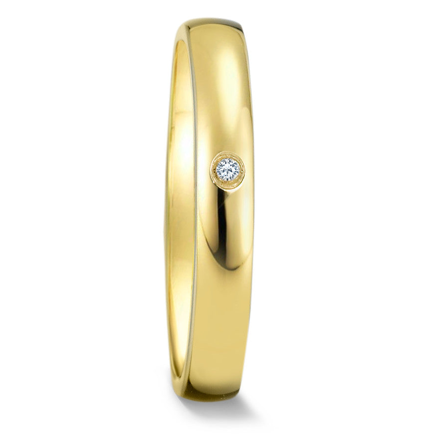 Wedding Ring Silver Zirconia Gold plated