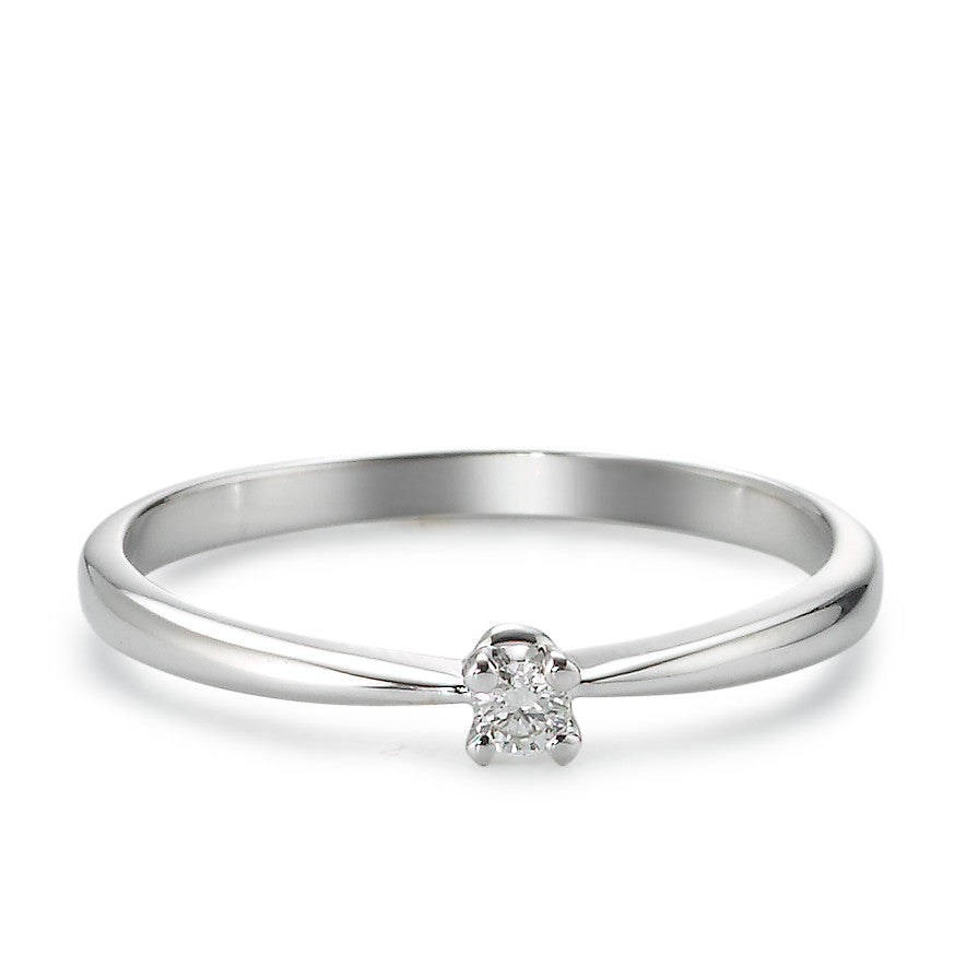 Solitaire ring 18k White Gold Diamond 0.05 ct, tw-vsi