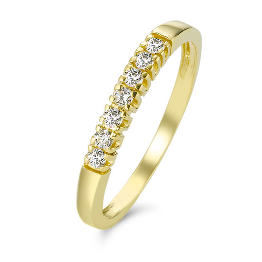 Memory ring 18k Yellow Gold Zirconia 7 Stones