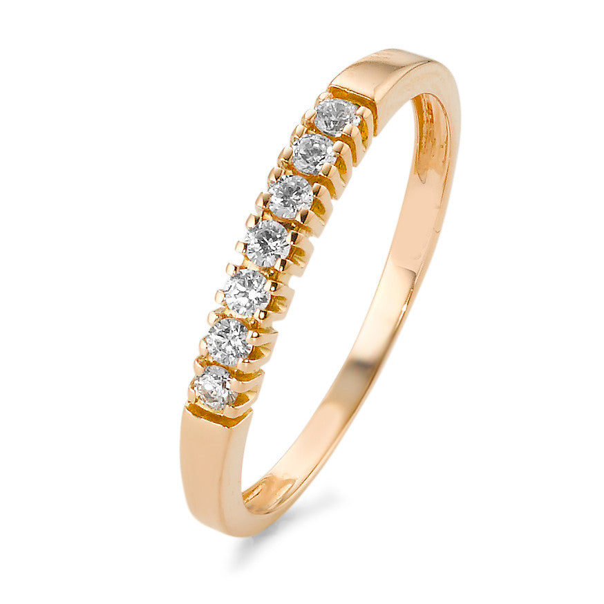 Memory ring 18k Red Gold Zirconia 7 Stones