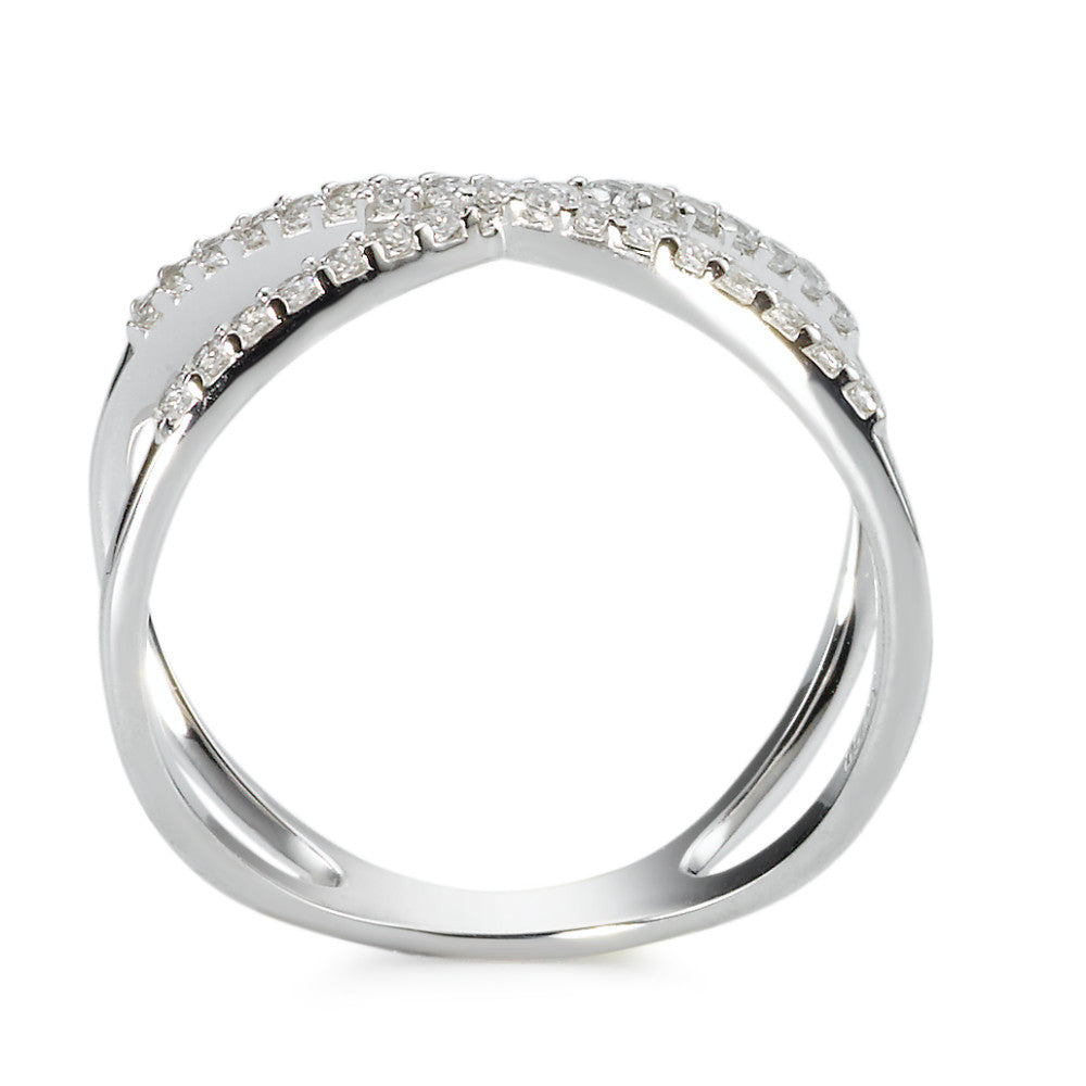 Ring 18k White Gold Zirconia 32 Stones