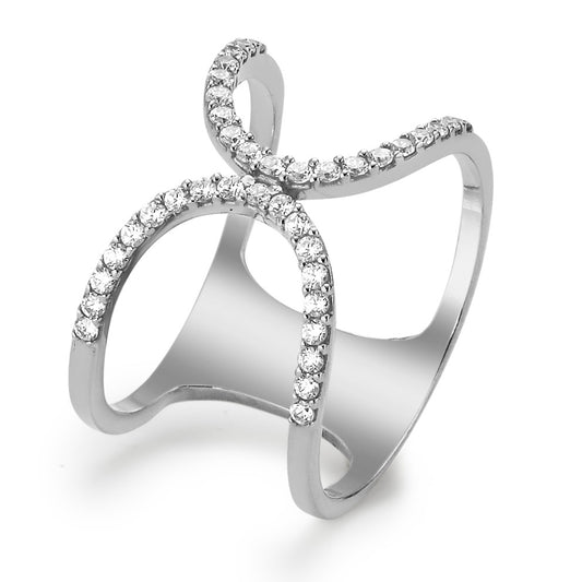 Ring 18k White Gold Zirconia 38 Stones