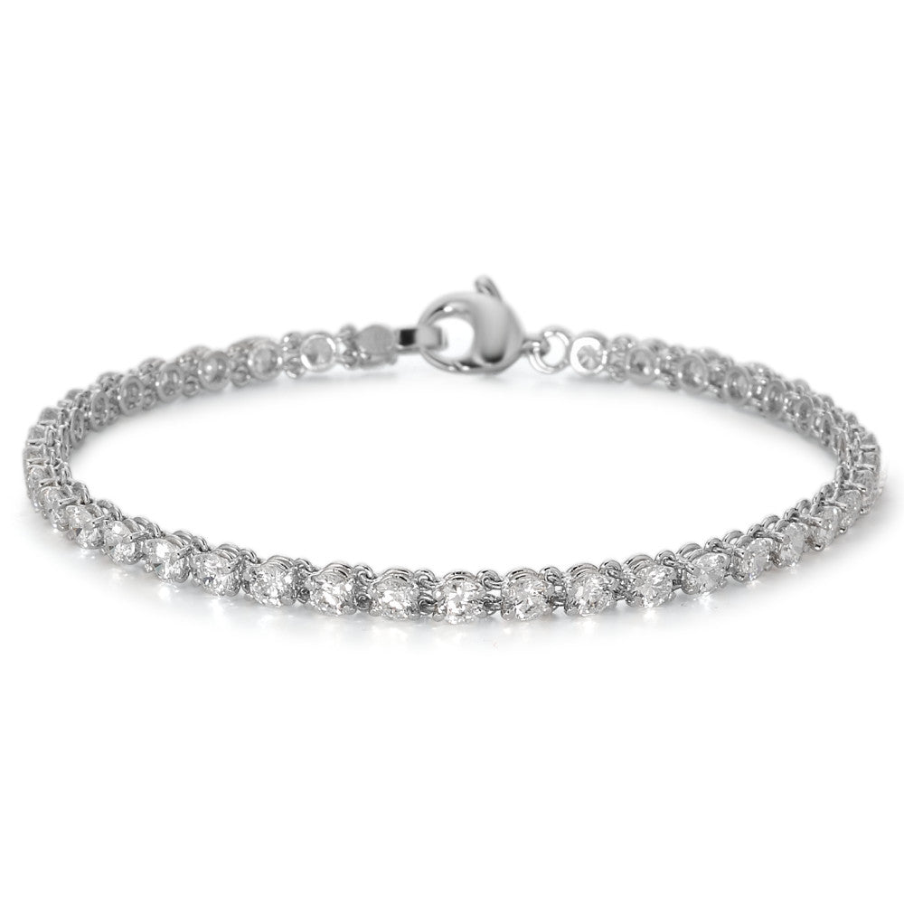 Bracelet 18k White Gold Zirconia 38 Stones 17 cm