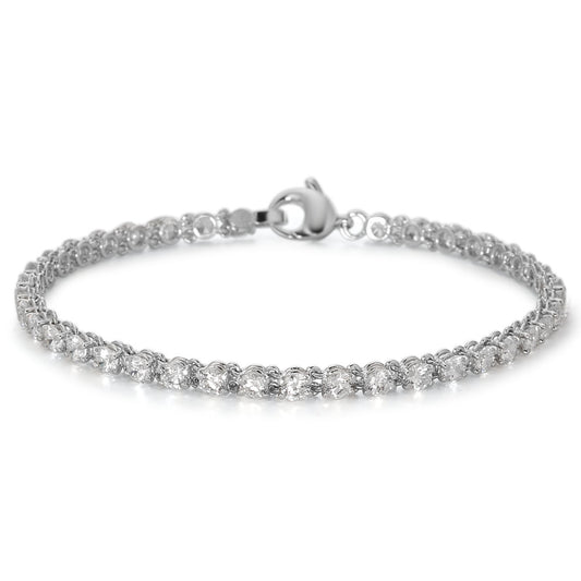 Bracelet 18k White Gold Zirconia 38 Stones 17 cm