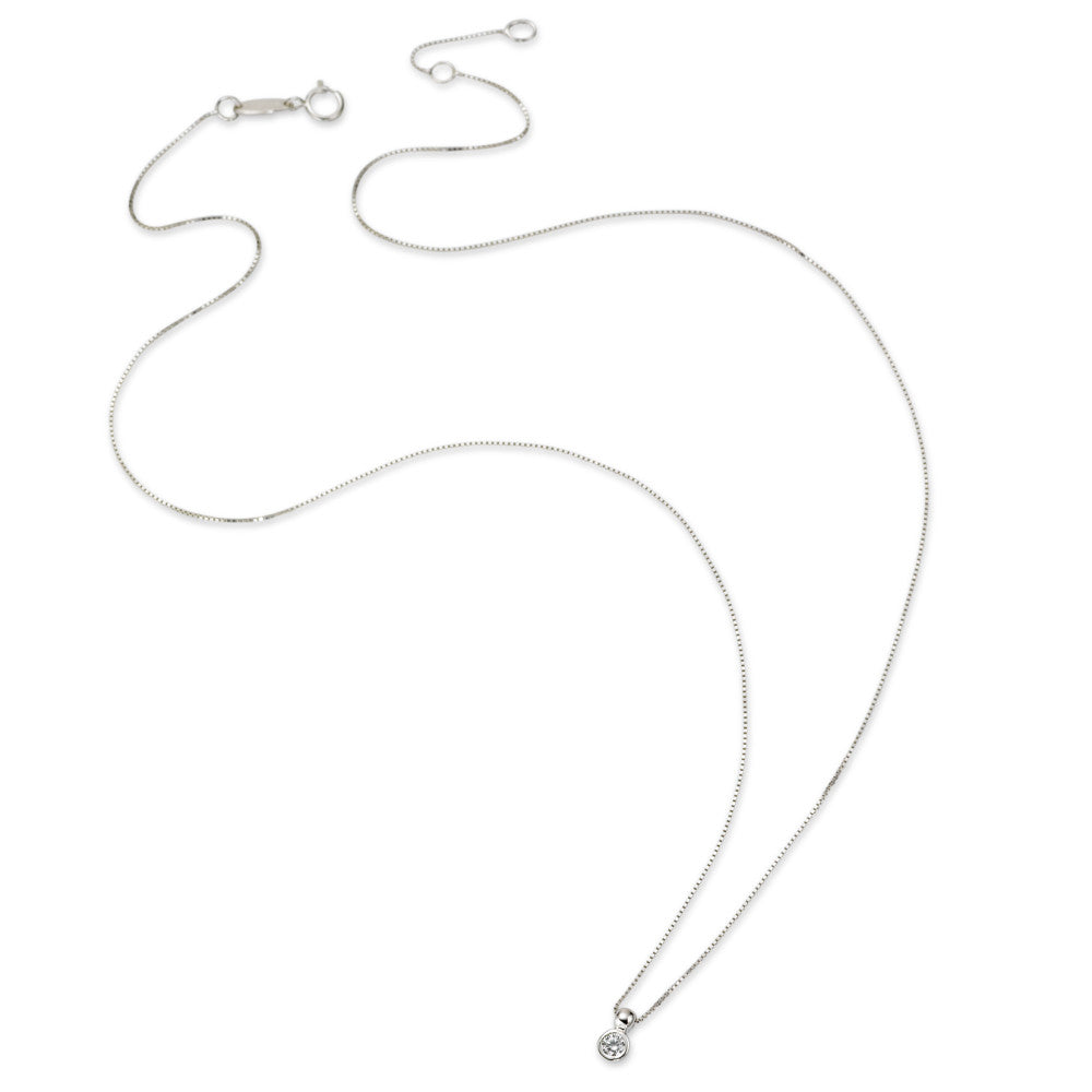 Necklace 18k White Gold Zirconia 42 cm Ø3.5 mm