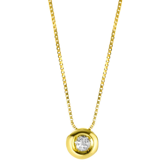 Necklace 18k Yellow Gold Zirconia 40-42 cm Ø4.5 mm