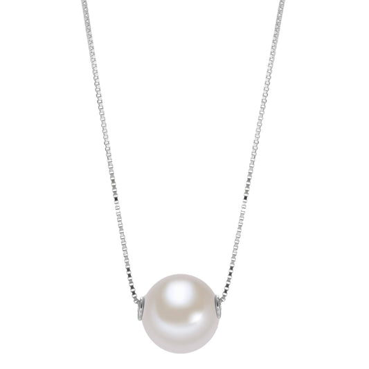 Necklace 18k White Gold Freshwater pearl 40 cm