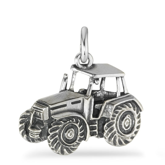 Pendant Silver Patinated Tractor