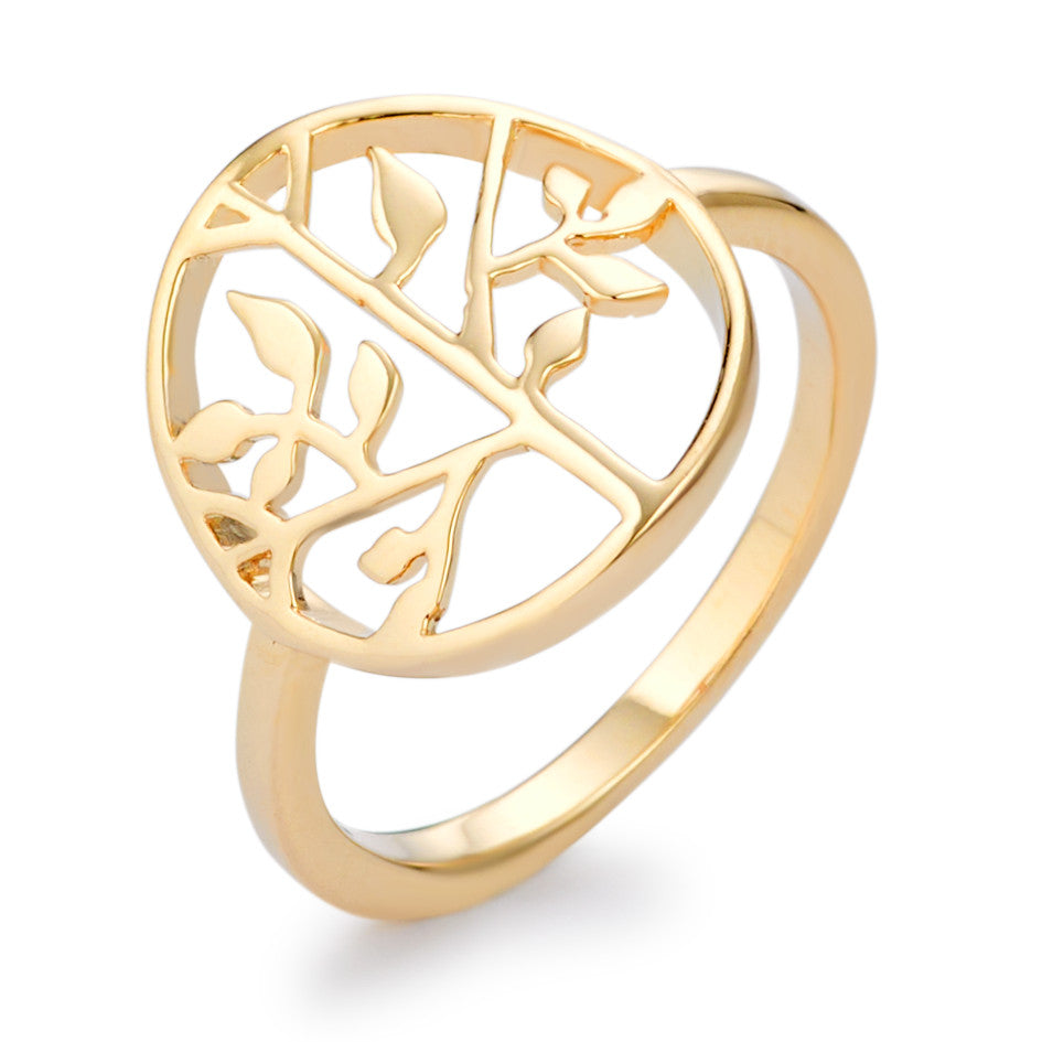 Ring Bronze Gold plated Tree Of Life Ø16 mm