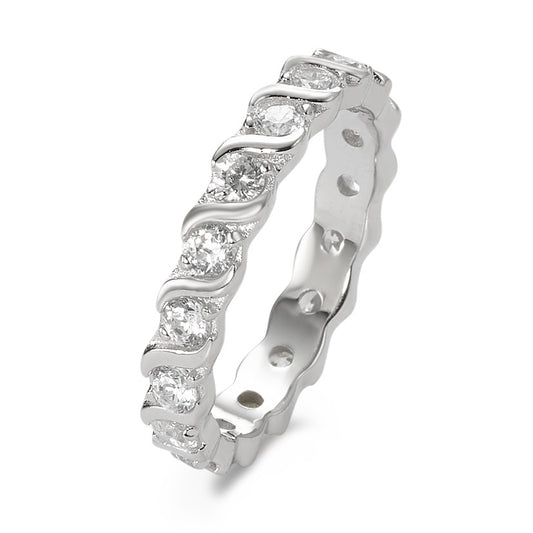 Ring Silver Zirconia Rhodium plated