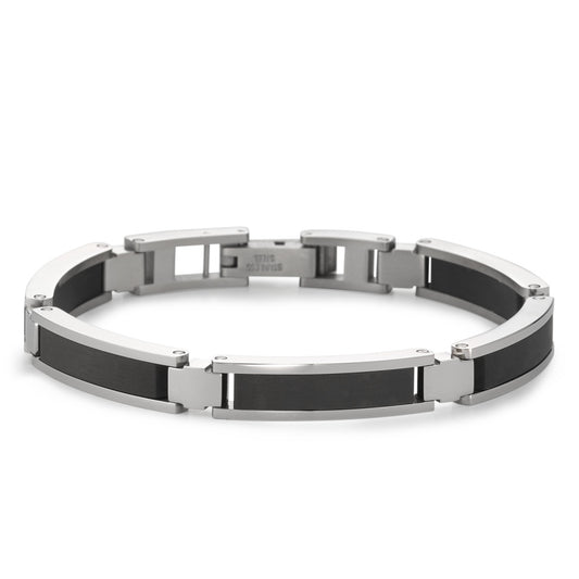 Bracelet Stainless steel, Carbon 20-20.5 cm