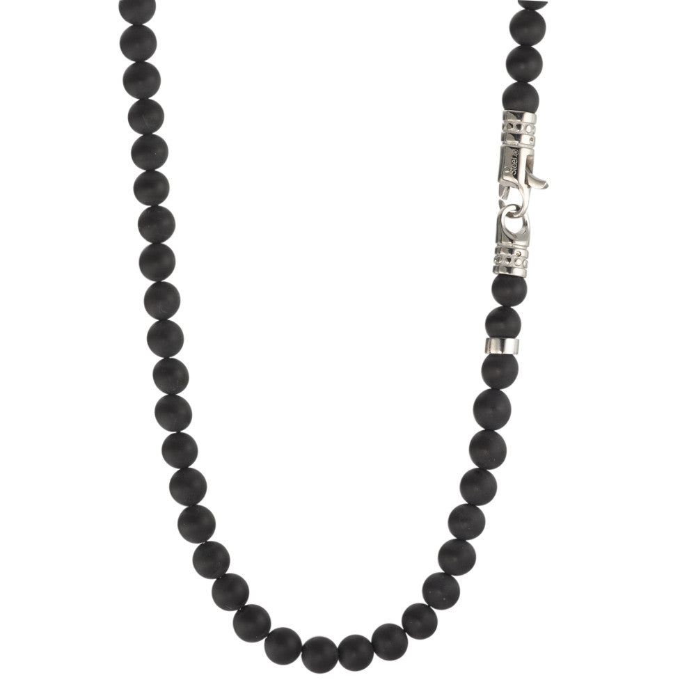 Necklace Stainless steel Onyx 42 cm Ø6 mm