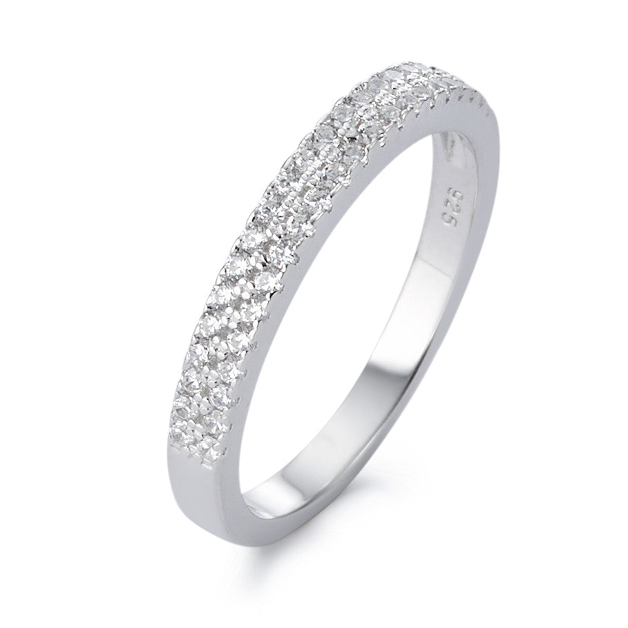 Ring Silver Zirconia Rhodium plated