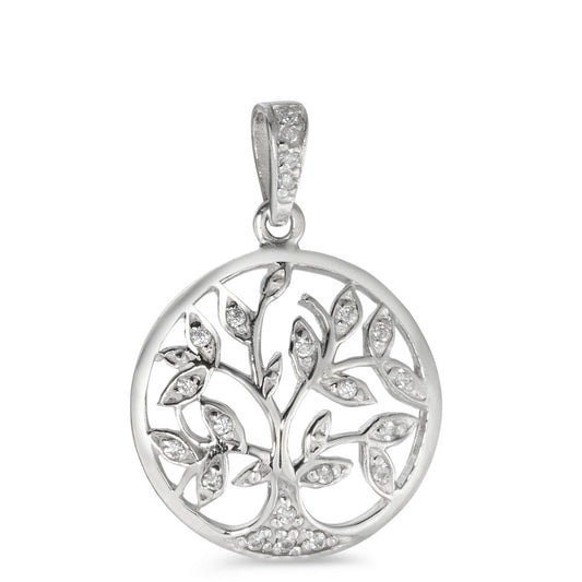 Pendant Silver Zirconia Tree Of Life Ø20 mm