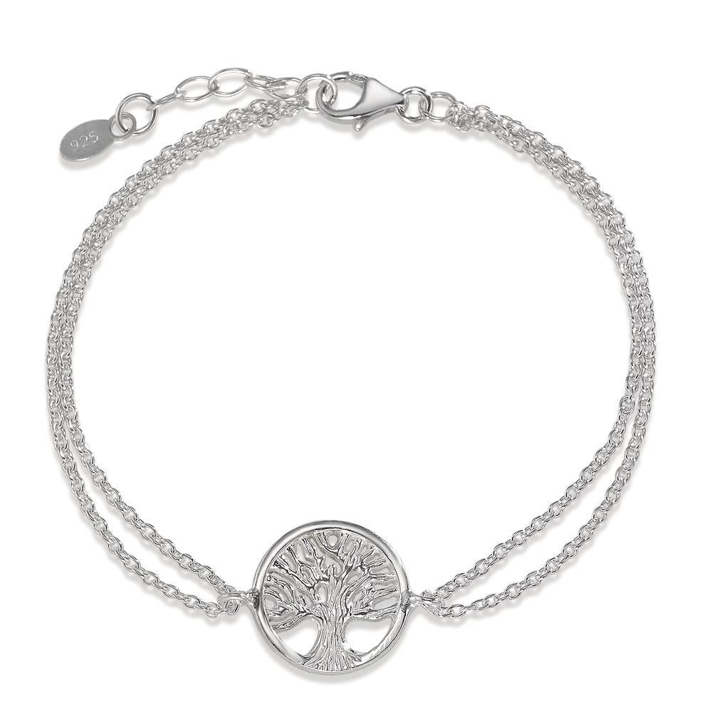 Bracelet Silver Rhodium plated Tree Of Life 17-20 cm Ø15 mm