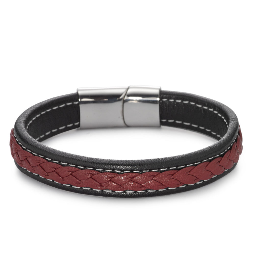 Bracelet Stainless steel, Leather 20 cm