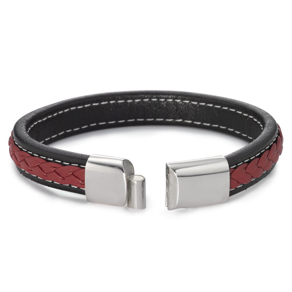 Bracelet Stainless steel, Leather 20 cm