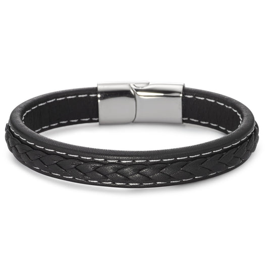 Bracelet Stainless steel, Leather 20 cm