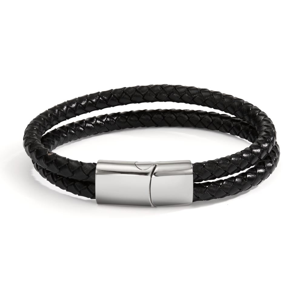 Bracelet Stainless steel, Leather 21 cm