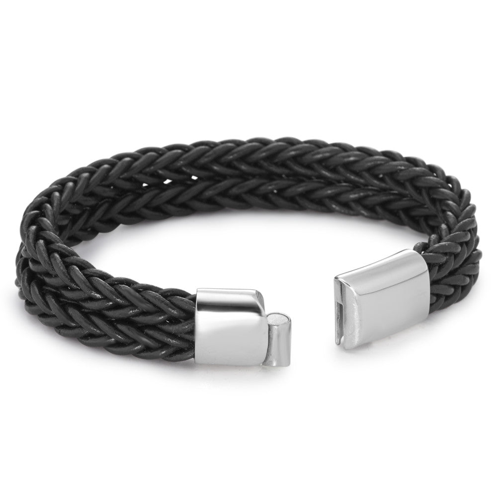 Bracelet Stainless steel, Leather 22 cm