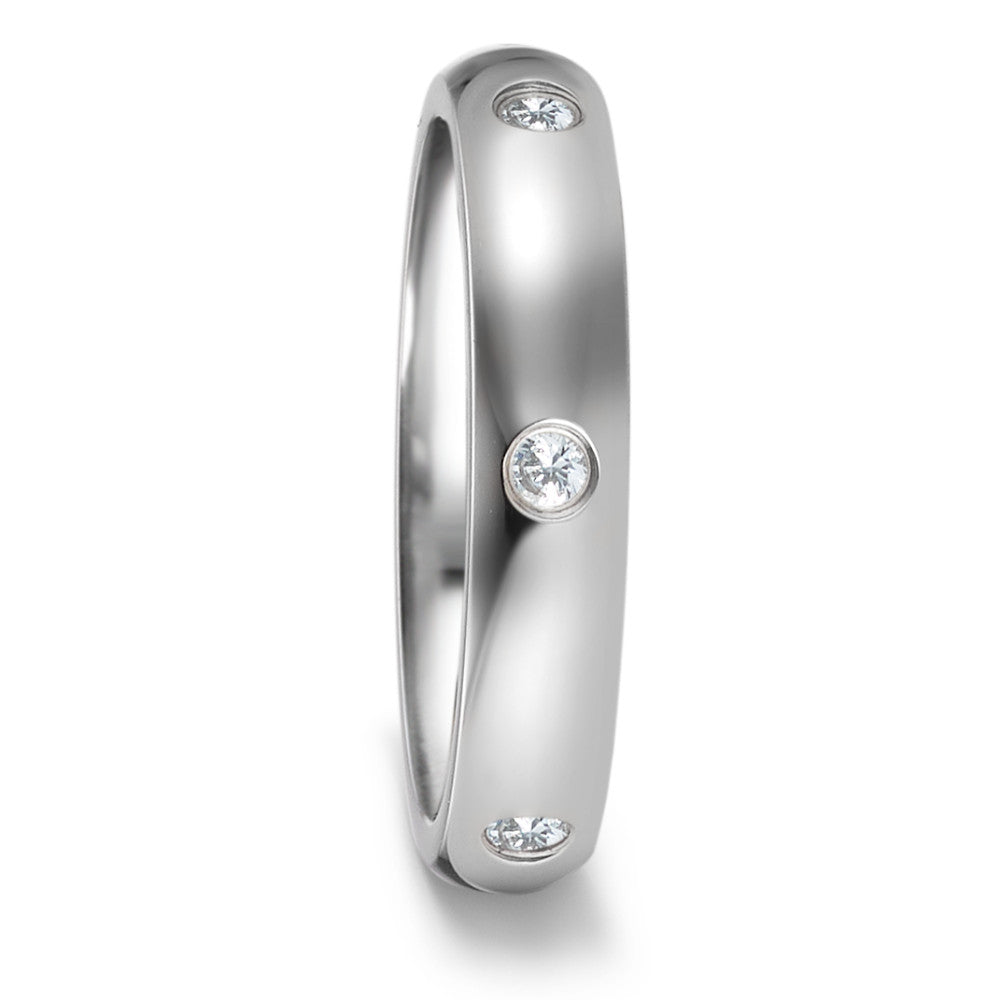 Wedding Ring Stainless steel Zirconia 6 Stones