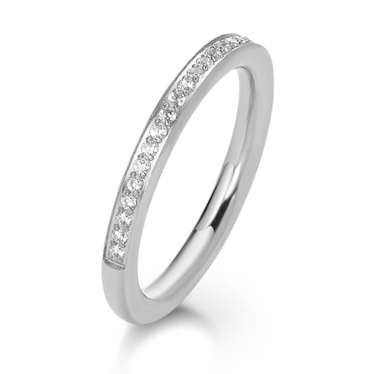 Memory ring Stainless steel Zirconia 26 Stones