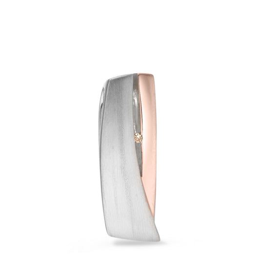 Pendant Silver Diamond 0.006 ct, si Rose Gold plated