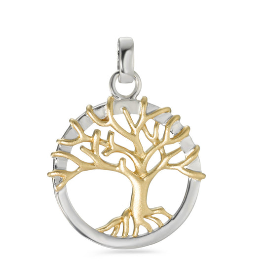 Pendant Silver Gold plated Tree Of Life Ø23 mm