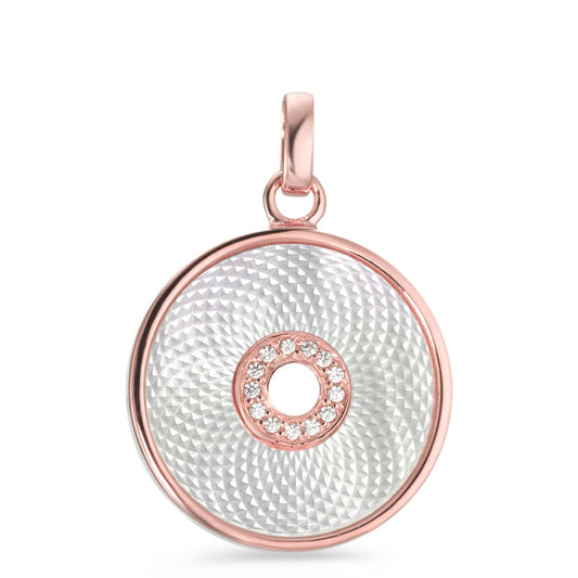 Pendant Silver Rose Gold plated Mother of pearl Ø21 mm