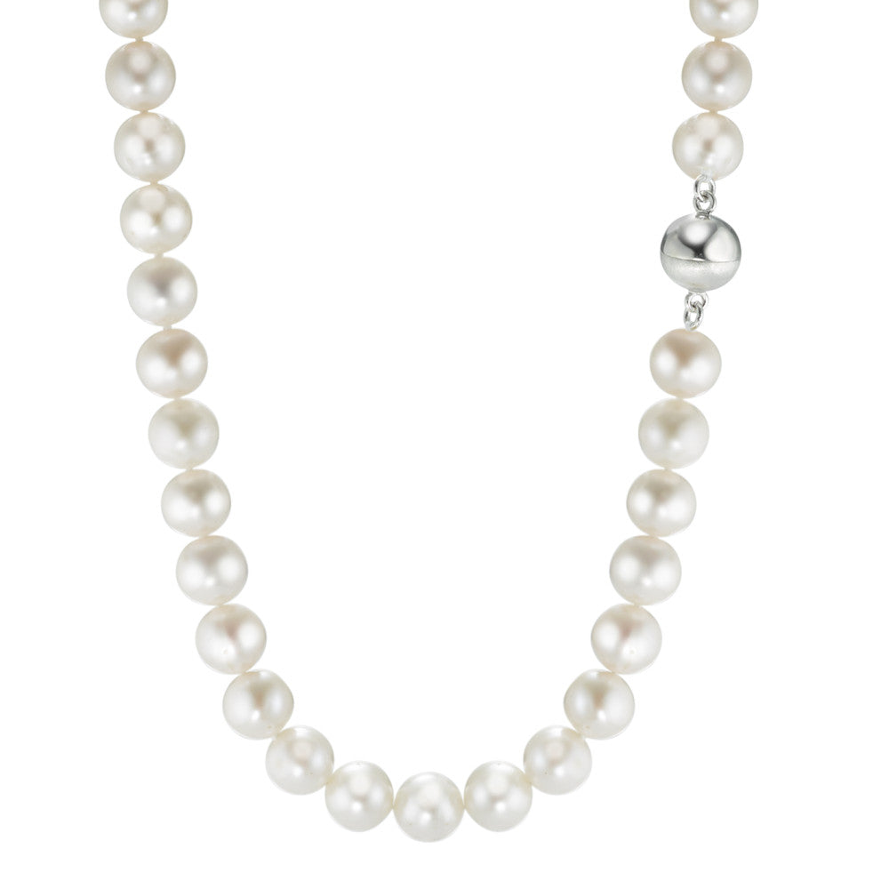 Necklace Silver Rhodium plated Freshwater pearl 42 cm