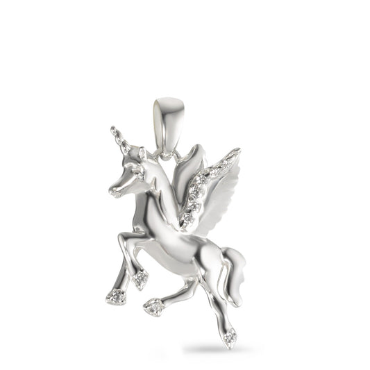 Pendant Silver Zirconia Unicorn