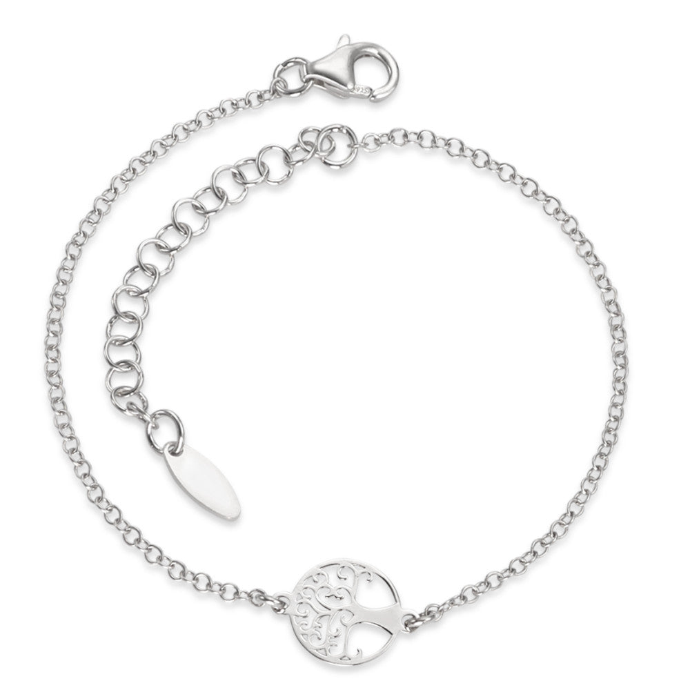 Bracelet Silver Rhodium plated Tree Of Life 16-18.5 cm Ø10 mm