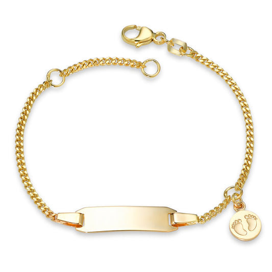 Engravable bracelet 9k Yellow Gold Feet 12-14 cm