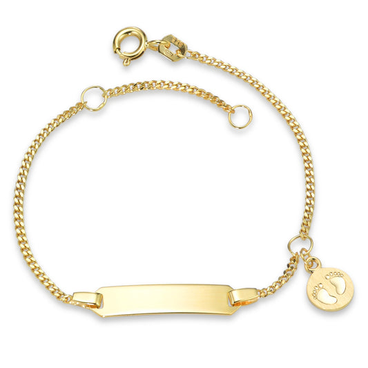 Engravable bracelet 9k Yellow Gold Feet 12-14 cm