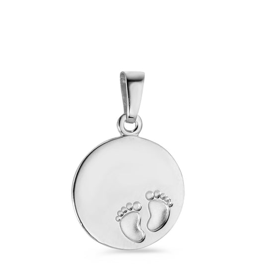 Pendant Silver Rhodium plated Feet Ø12 mm