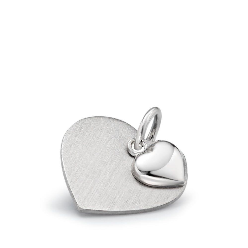 Pendant Silver Rhodium plated Heart Ø13 mm