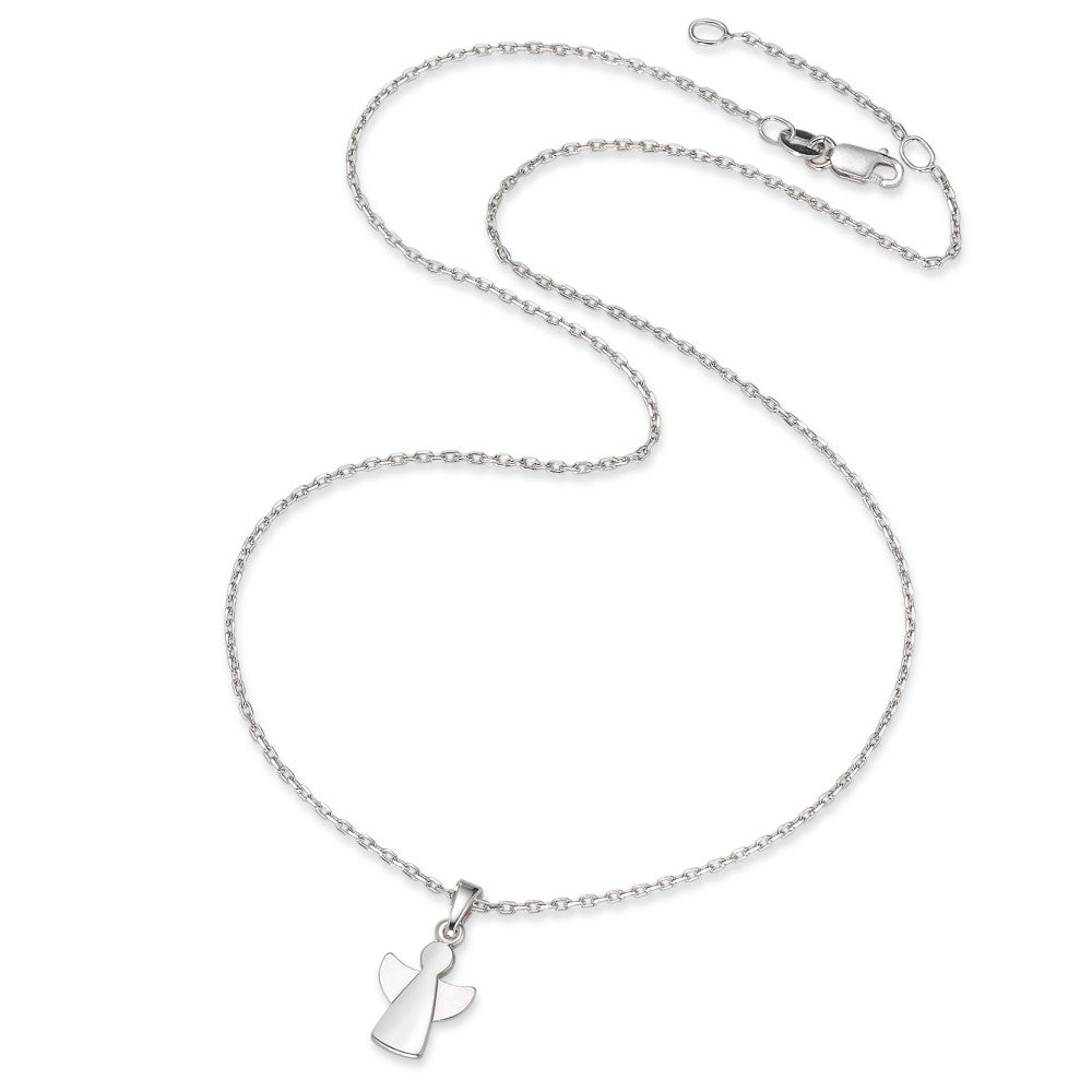 Chain necklace with pendant Silver Rhodium plated Angel 36-38 cm