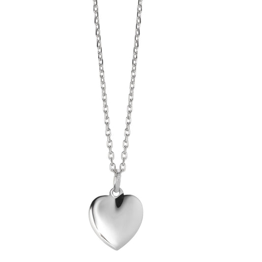 Necklace with pendant Silver Rhodium plated Heart 40-42 cm Ø12 mm