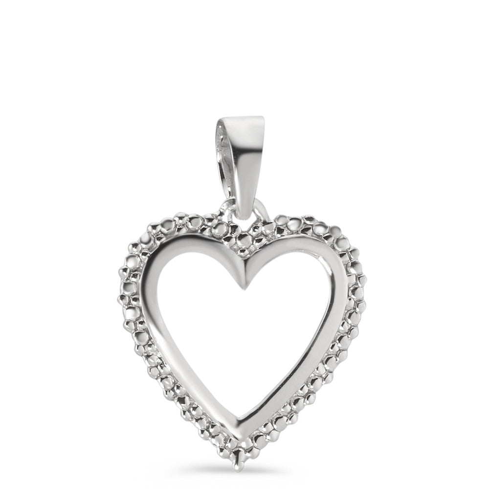 Pendant Silver Rhodium plated Heart Ø13 mm