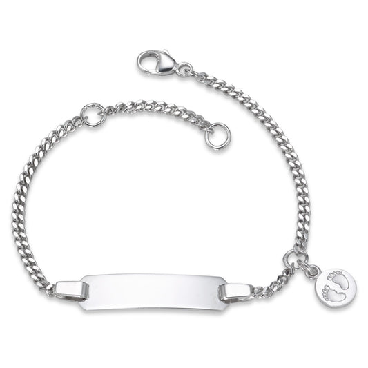 Engravable bracelet Silver Rhodium plated Feet 12-14 cm