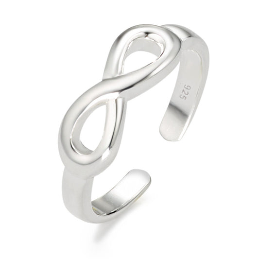 Toe Ring Silver Rhodium plated Infinity Ø17 mm