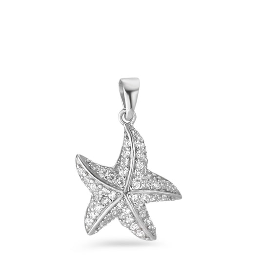 Pendant Silver Zirconia Rhodium plated