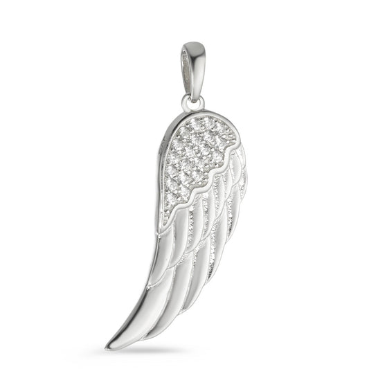 Pendant Silver Zirconia Rhodium plated Wing