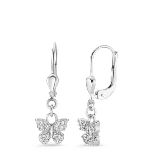 Drop Earrings Silver Zirconia 28 Stones Rhodium plated